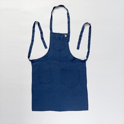 China C2U Manufacture Eyelet Professional Faded Cheap 100% French Canvas Modern Apron for sale