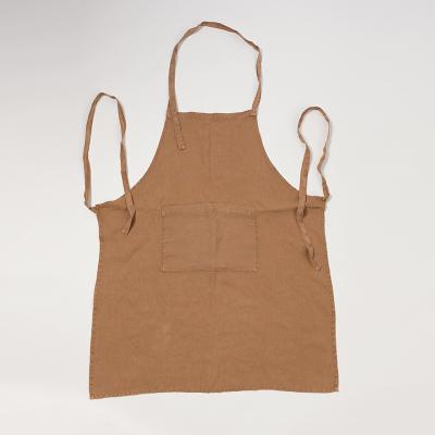 China C2U Factory Supply Attractive Price Faded 100% French Canvas Simple Basic Apron for sale