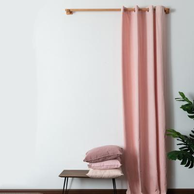 China Stonewashed C2U Customized Organic French Linen Blackout Curtains For Living Room for sale