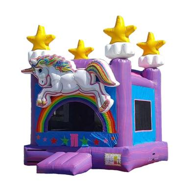 China Factory direct sales outdoor/indoor unicorn kids commercial bouncy house bouncer bouncy castle for party for sale