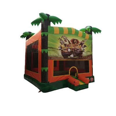 China Commercial Jungle Bouncy Castle Outdoor / Indoor Tropical Inflatable Bounce House for sale