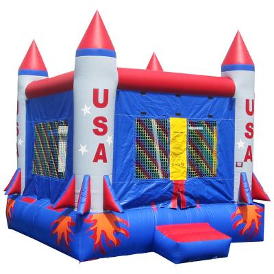 China Outdoor / Indoor Commercial Inflatable Castle USA Bounce House Inflatable Jumping House Bouncer for sale