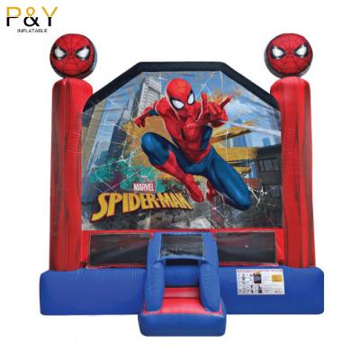 China Spiderman Outdoor/Indoor Commercial Inflatable Bouncer Moonwalk Castle PVC Jumping Inflatable Bounce House For Sale for sale