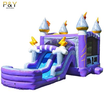 China Outdoor / Indoor Inflatable Bouncer Jumping Bouncy Castle Inflatable Lightning Bounce House for sale