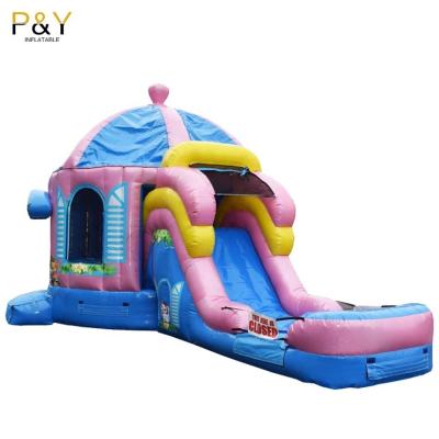 China Bouncer Inflatable Tea Bounce House Outdoor/Indoor Commercial Inflatable Slide Combo Bouncy Castle For Sale for sale