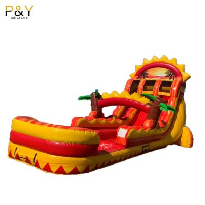 China Outdoor/Indoor Commercial Inflatable Sun Water Slides Adult Size Inflatable Water Slide for sale