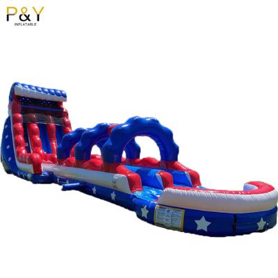 China Custom Giant Outdoor/Indoor Commercial Inflatable Backyard Water Slides Inflatable Water Slide With Pool for sale