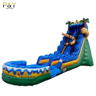 China Outdoor/indoor commercial inflatable water slides adults inflatable water slides with pool for sale for sale