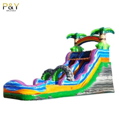 China Outdoor/Indoor Commercial Inflatable Slides Adult Size Inflatable Water Slides With Pool For Sale for sale