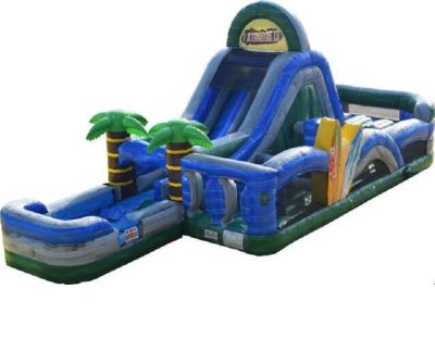 China Insane Obstacle Course Bounce House Obstacle Course Outdoor/Indoor Inflatable Jumpers Tropical Commercial Radical Race for sale