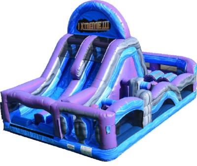 China Insane Obstacle Course Jumpers Slide Double Obstacle Bounce House Extreme Commercial Inflatable Race Mega Outdoor/Indoor Radica for sale