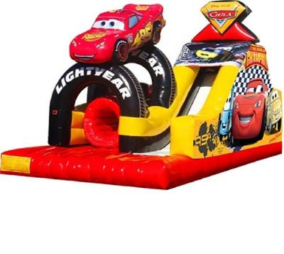 China Outdoor / Indoor Commercial Giant Inflatable Obstacle Course Land Cars Challenge Obstacle Course For Adults for sale