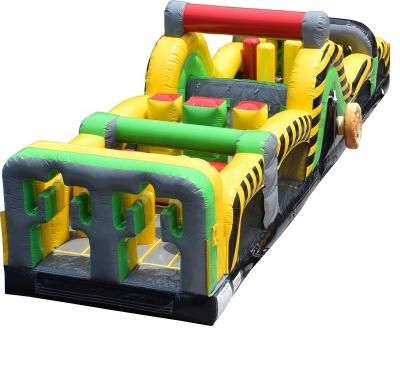 China Caustic Outdoor / Indoor Commercial Adult Inflatable Obstacle Course Land Obstacle Course for sale