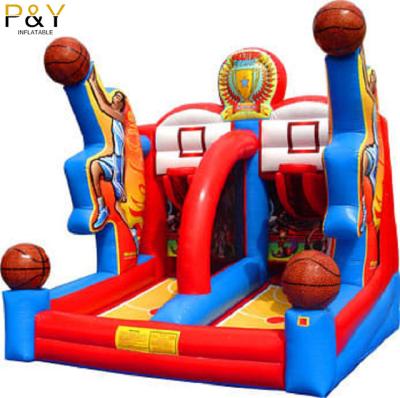 China Outdoor / Indoor Most Popular Inflatable Commercial Bungee Run Basketball Hoop Throwing Game Bounce for sale