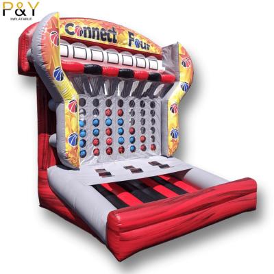 China Moonwalk Outdoor / Indoor Commercial Connect 4 Inflatable Basketball Game Inflatable Games For Kid for sale