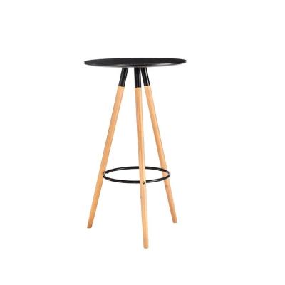 China Modern Home Bar High Height Tables Luxury Wooden Round Bar Cocktail Water Top Tables for sale