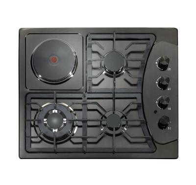 China Hotel Black Stainless Steel Built In Electric Cooker 3+1 Kitchen LPG NG Ceramic Cooktops Sabaf Gas And Infrared Burner Stove for sale