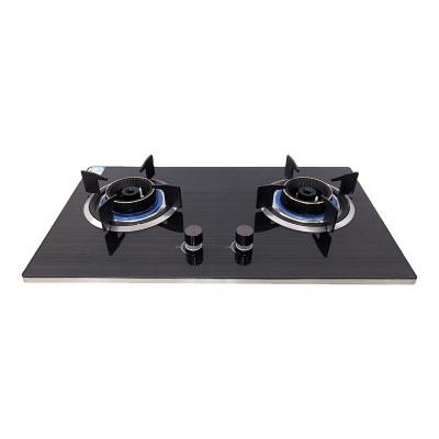 China Home Hotel Use Auto Ignition 2 Burner Built In Gas Hob Thailand Kitchen Cooking Appliances Tempered Glass LPG NG Cooktops for sale