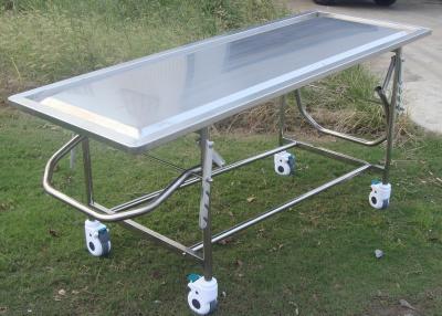 China Adjustable Mortuary Equipment Embalming Operating Autopsy Table of Stainless Steel for sale