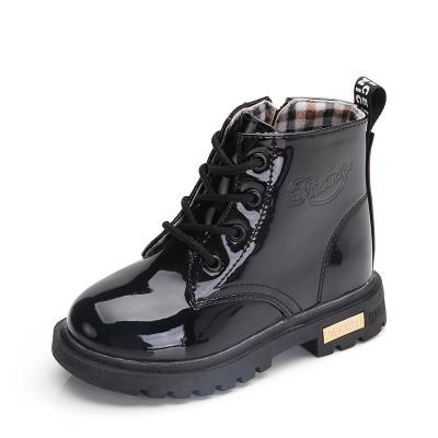 China Waterproof Children Snow Boys Girls Brand Rubber Boots PU Leather Martin Boots New Winter Children Waterproof Boots for sale