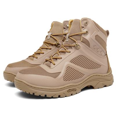 China Round Top Hiking Shoes Durable Anti-Skid Outdoor Climbing Military Tactical Boots Round Top Hiking Boots for sale