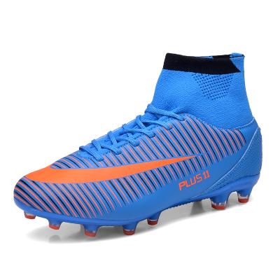 China TPU Size35-46 Cleats Grass Training Sports Shoes Men Soccer Shoes Adult Kids TF/FG High Ankle Football Boots for sale