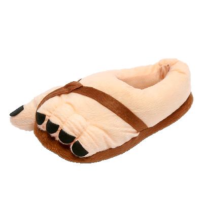 China Christmas Style Faux Fur Soft Furry Indoor Cute Waterproof Home Antiskid Warm Shoes Brand Women Winter Plush Slippers for sale