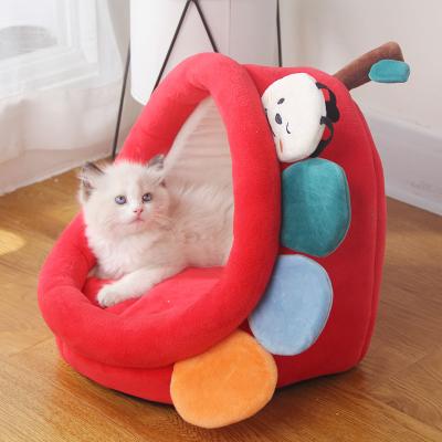 China Hot Pet Partially Enclosed Stocked Cat Bed 2022 Wholesale Four Seasons Summer General Pet Cat Bed for sale