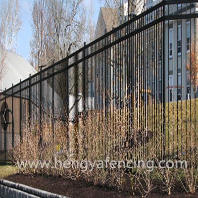 China Easily Assembled Ornamental Garden Powder Coated Black Metal Panel Aluminum Fence for sale