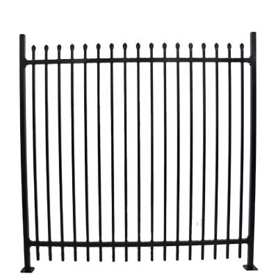 China Easily Assembled Ornamental Garden Powder Coated Black Metal Panel Aluminum Fence for sale