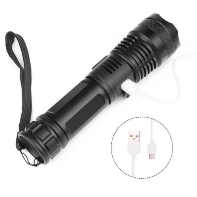 China High Fashion Eco-friendly / Durable / Convenient Powerful Effort Led Light For Outdoor Camping Rechargeable Flashlight for sale