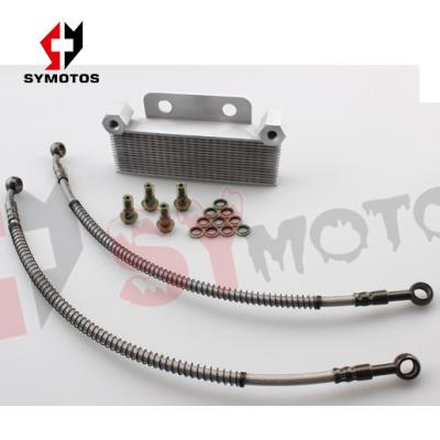 China Aluminum mine bike parts, new mine bike oil cooler with oil pipe for mine bike for sale