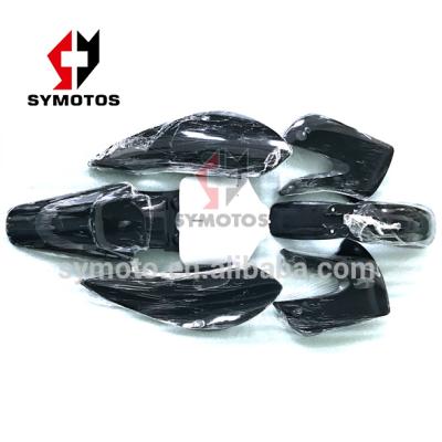 China High Quality PP Stitch Plastic Bike Plastics Kit Black Dirt Bike Decal Body Kit for sale