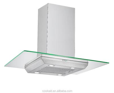 China Hotel Island Fireplace Kitchen Glass Hood for sale