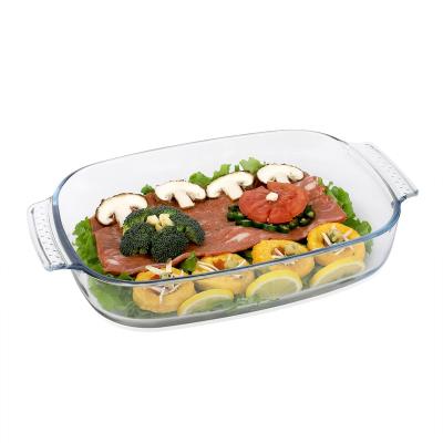 China High Borosilicate GLASS Sustainable Heat Resistant Dinnerware /glass Baking Dish for sale