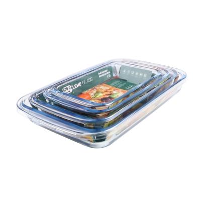 China Sustainable High Borosilicate Glass Baking Dish Oven Safe Heat Resistant Baking Pan for sale