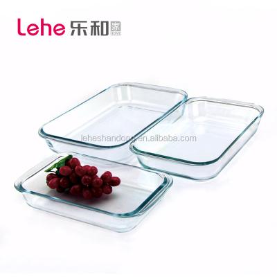 China 2019 Amazon Success Disposable Bakeware Oven Safe Borosil Glass Bake Dish With CE Certificate for sale