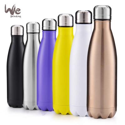 China SC02 500ml 17oz Kola Shape Outdoor Sustainable Vacuum Insulated Double Wall Stainless Steel Metal Summer Bottle for sale