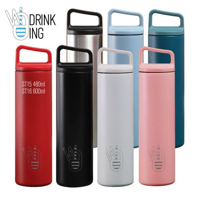 China 480ml 600ml PORTABLE New Vacuum Stainless Steel Water Bottle Wide Mouth Double Wall Sports Insulated Yoga for sale