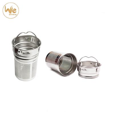 China WITH LID No Stock Stainless Steel Strainer Infuser For Tea Glass And Bamboo Bottle for sale