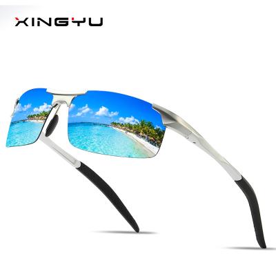 China Fogproof Aluminum-magnesium Polarized Sunglasses 8177 Glass Sports Dustproof Lenses for sale