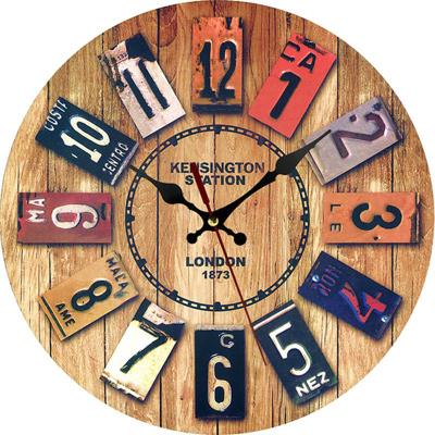 China Antique Style The New Orange Color Black Blue Color Listing Wall Clocks for sale