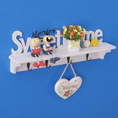 China Minimalist Letter Wall Pendant Wall Mounted Shelf Wall Clothes Hang English Partition Shelf for sale