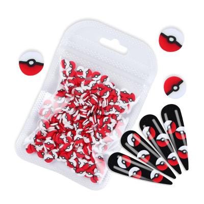 China 10g Bag 3D Soft Polymer Clay Nail Art Slices 3D Cartoon Frog Sequins For DIY Manicure Decoration for sale