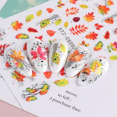 China Wholesale Ultrathin Self Adhesive Nail Art Decal Halloween Nail Stickers Halloween 3D Self Adhesive Nail Stickers For Nails Decoration for sale