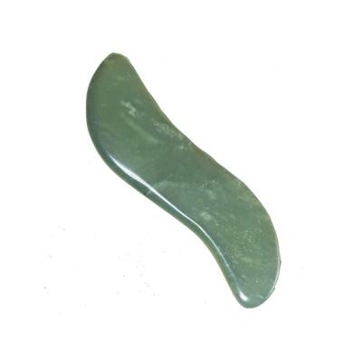 China Custom Made Europe Natural Convenient Exquisite Massage Non-Toxic Natural Green Jade Guasha Soft Board for sale