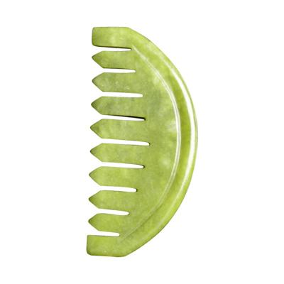 China Factory Wholesale Black Non-Toxic Slick Lucky Hand Held Improve Quality Hair Gua Aha Massaging Jade Comb for sale