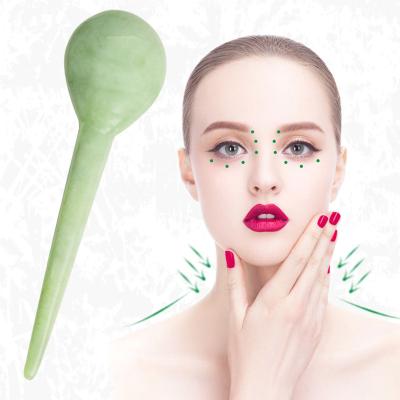 China Non-toxic Jade Facial Beauty Acupressure Gua Sha Face Care Small Anti Static Spoon For Face Massage for sale