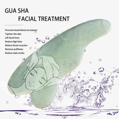 China Hand Held Nature White Jade Stone Gua Sha Scrapping Plate Massage Guasha Tool For Face Lifting for sale