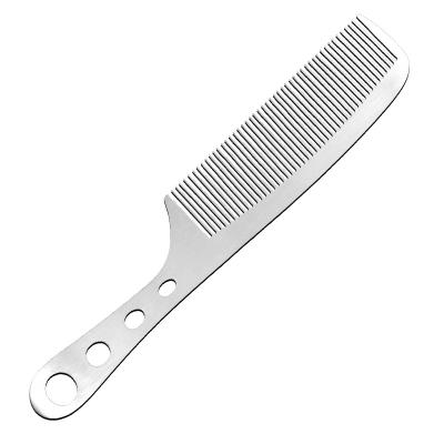 China Anti Static Titanium Steel Ultra Thin White Ultra Thin Barber Hair Comb With Hole For Men's Salon Hairdressing for sale